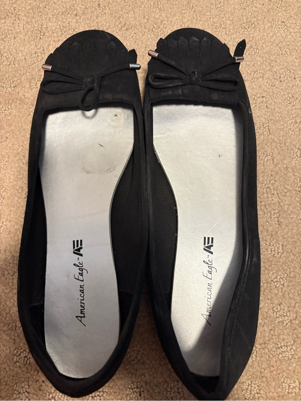 American Eagle Outfitters Black Bow Ballet Flats